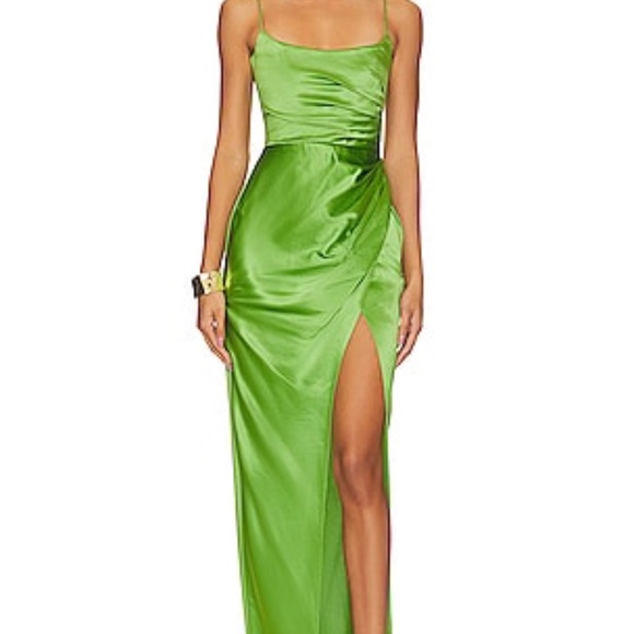SAU LEE Perla Gown in Apple Green - Picture 4 of 15